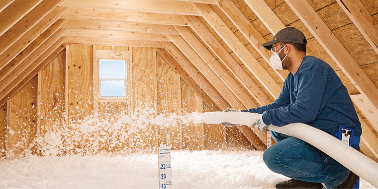 Insulating walls with spray foam insulation will lower heating and cooling bills